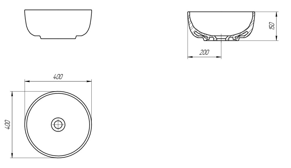 Cersanit Moduo 40 ring раковина A63569