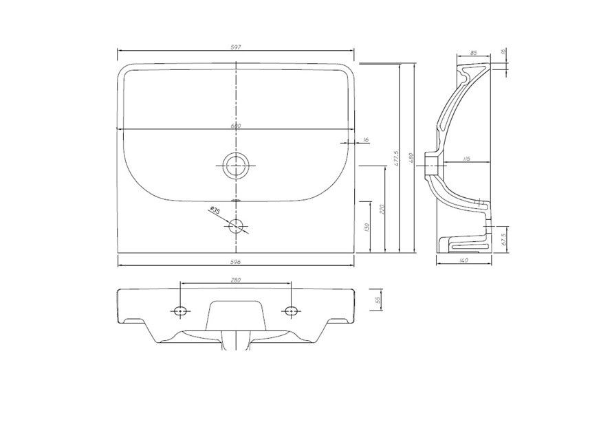 Ifo Grandy RP211600100 раковина мебельная 60x48 см