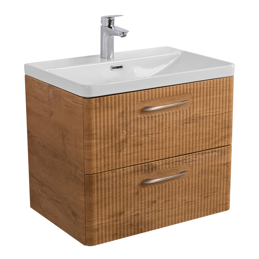 Подвесная тумба с раковиной Belbagno DUE 50 см Rovere Nature DUE-500-2C-SO-RN-P BB-8076-3-50