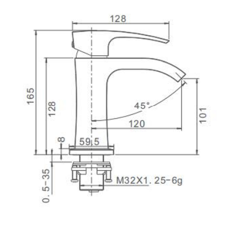 Смеситель для раковины Gappo G1007-8