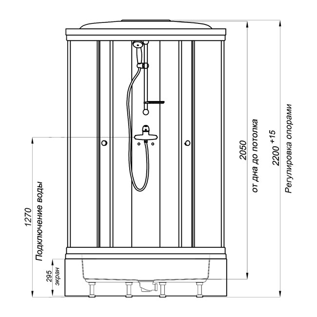 Triton Стандарт В3 Душевой бокс 90*90*228 №1 М