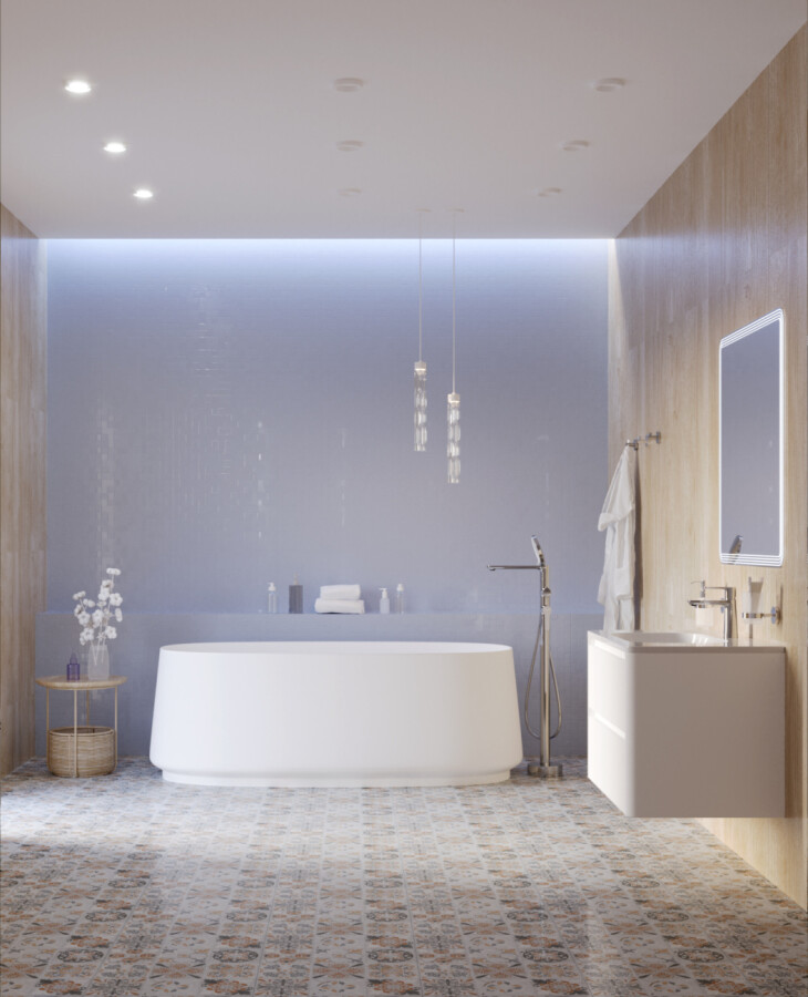 Ванна акриловая 170х82 Cezares CZR-LUX-CENTRAL-170-82-58-MATT