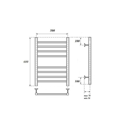 Point Аврора полотенцесушитель электрический 50х60 PN10156SE