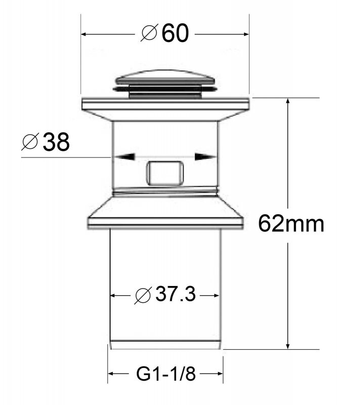 BelBagno донный клапан с переливом BB-PCU-01-IN