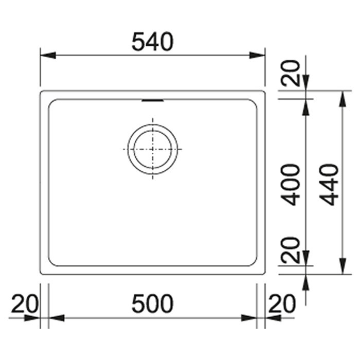 Franke KBG 110-50 кухонная мойка fragranite+ оникс 55 x 44 см