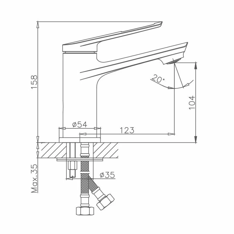 Haiba смеситель для раковины хром HB10595