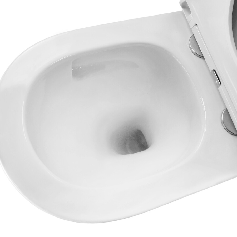 Унитаз подвесной Azario Serenata360х485х350 безободковый, система смыва "Скрытое Торнадо", с быстросъемным сиденьем "Микролифт" AZ-5101T-WHT