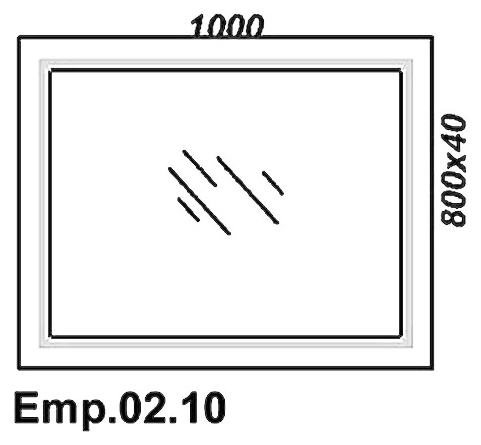 Зеркальное полотно Aqwella Империя 100*80 Emp.02.10/W