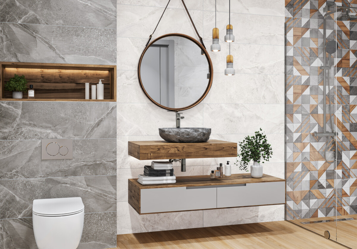 Delacora Kioto Dark Керамическая плитка настенная 300 x 900 x 10.5 WT93KIT25
