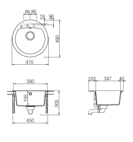 Schock Eclipse 45 700672 кухонная мойка альпина 49х47 см