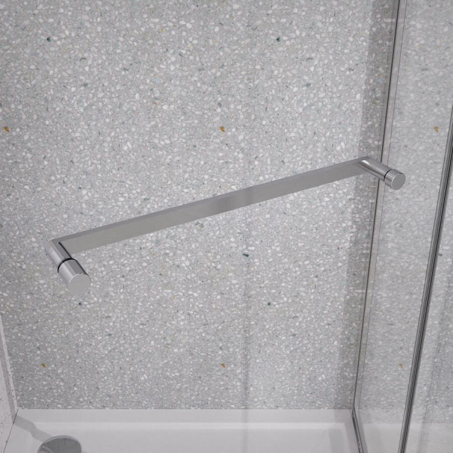 Душевое ограждение Azario Monako 900х900х1950 сдвижная дверь, прозрачное стекло 6 мм, профиль хром AZ-L47-90-CH-CL