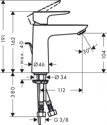 Hansgrohe Talis E 71710000 смеситель для раковины хром