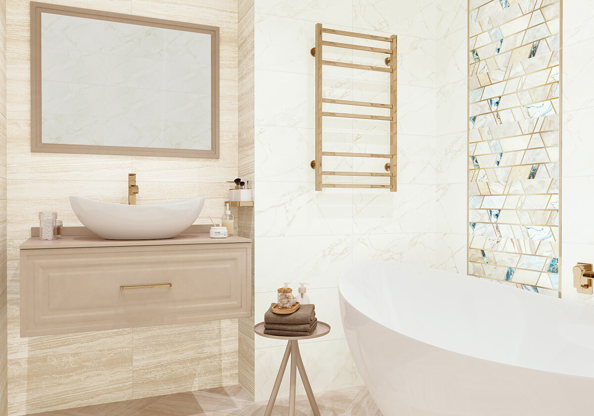 New Trend Довер песочный / Dover Sand Керамическая плитка настенная 249 x 500 x 7.5 WT9DOV11