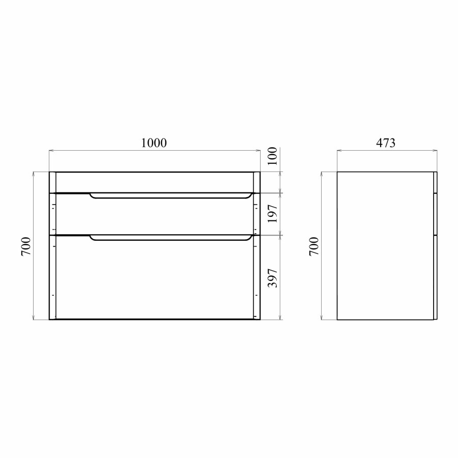 Mirsant Flat 100/2 тумба напольная УТ000100166