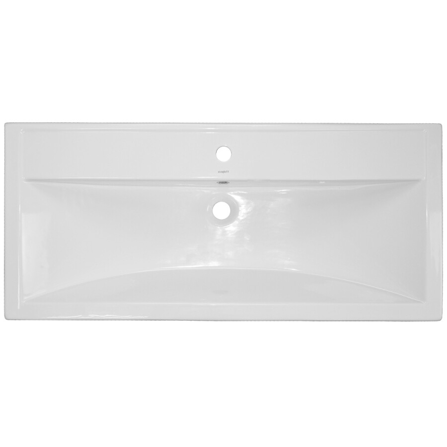 Комплект Тумба Azario KANTRI 100/2 1005х455х870 подвесная, дверь с раковиной Фостер 100, белый глянец CS00097258