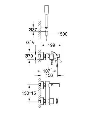 Grohe Concetto 32212001 смеситель для ванны хром