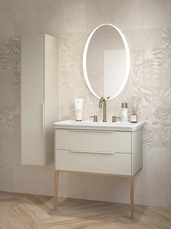 Керамическая плитка Панно Kerama Marazzi Прованс Грас бежевый светлый матовый обрезной (из 2-х частей 30x60x0,9) 60x60x0,9 KMP2STA006BR2X