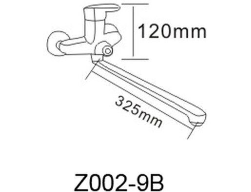 Rozzy Jenori Atlant Z002-9B смеситель для ванны хром