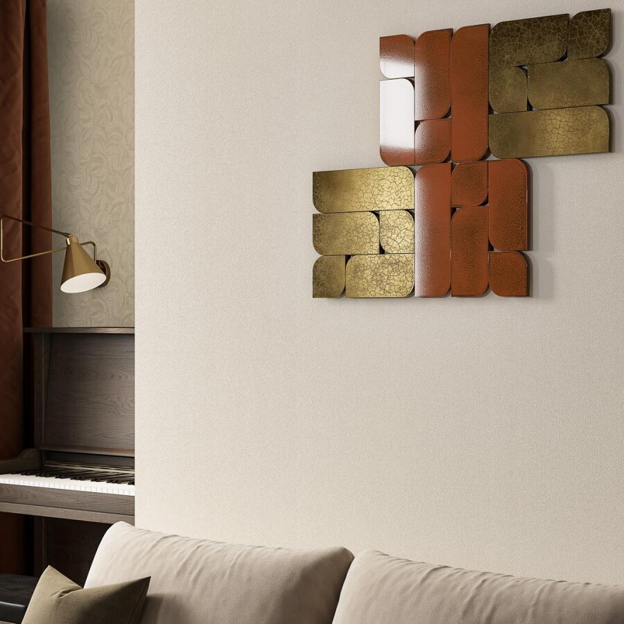 Керамическая плитка Модульное Панно Kerama Marazzi Прованс Силуэт зелёный светлый 30x30x1,6 KMD3RIC014
