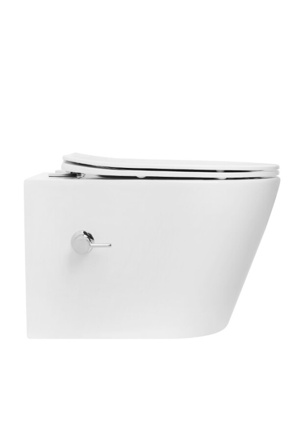 Унитаз подвесной с функцией биде Boheme Avva Белый матовый c крышкой, смыв Торнадо 973-SET-2-MW