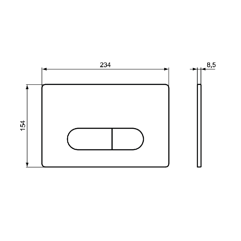 Кнопка смыва Ideal Standard OLEAS M1 хром (R0115AA)