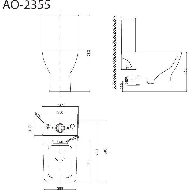 Triton Astro AO-2355 унитаз-компакт безободковый, с сиденьем-микролифт Щ0000058892