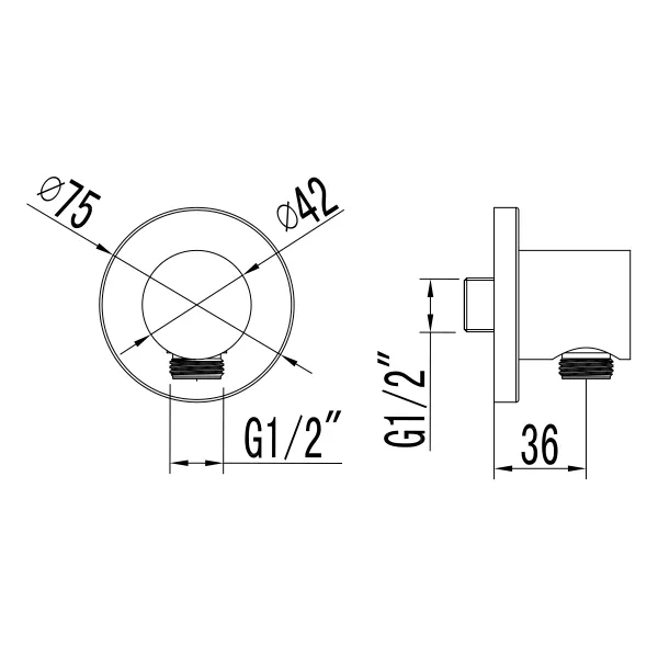 Lemark подключение для душевого шланга LM4383C