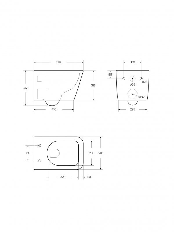 BelBagno KRAFT-TOR Унитаз подвесной безободковый с сиденьем и смывом TORNADO BB7106CH-TOR/SC
