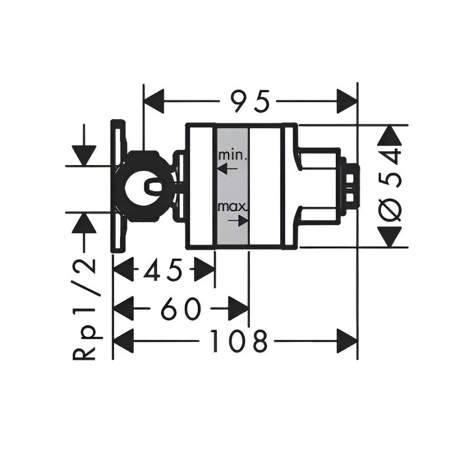 Hansgrohe 29233000S Set HG Комплект для гигиенического душа встроенный (29233000+29235180) Хром