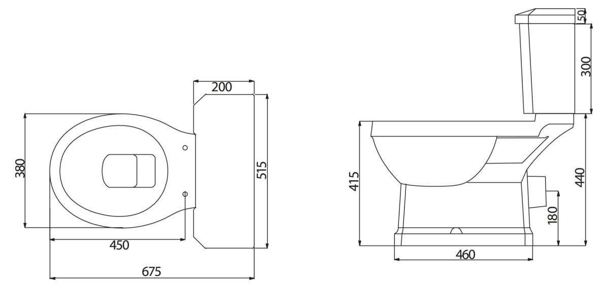BelBagno TREVI BB135CP + BB135T + BB135SCM-CRM унитаз напольный