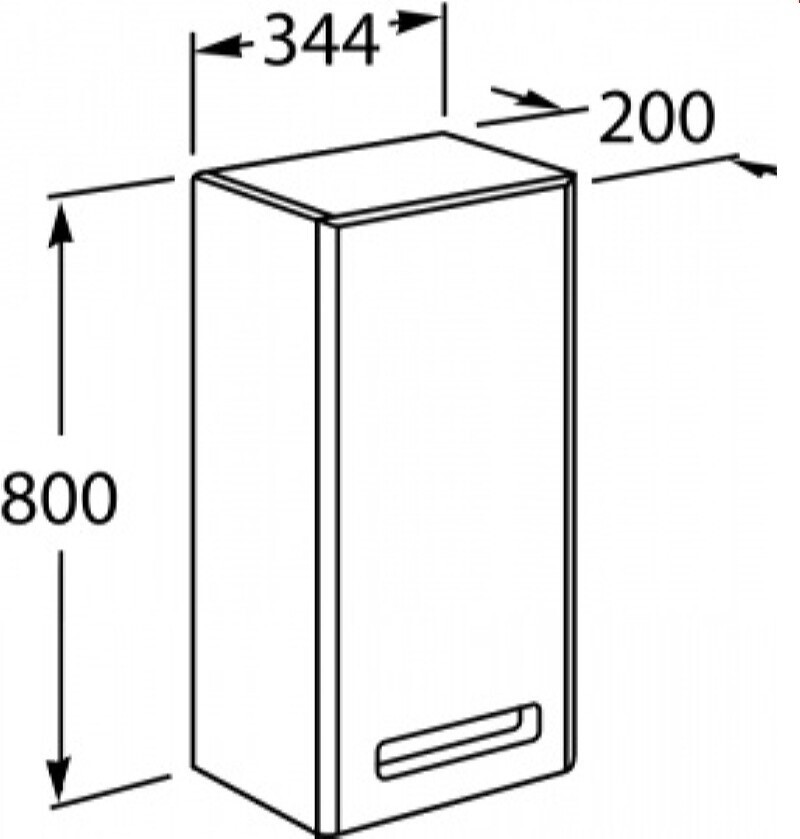 Roca Gap шкафчик правосторонний белый подвесной 80 см