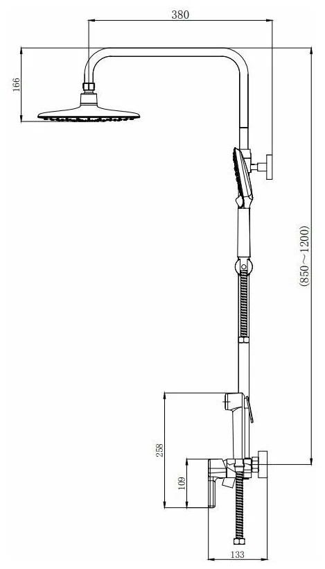 Haiba душевая система со смесителем HB24814-7