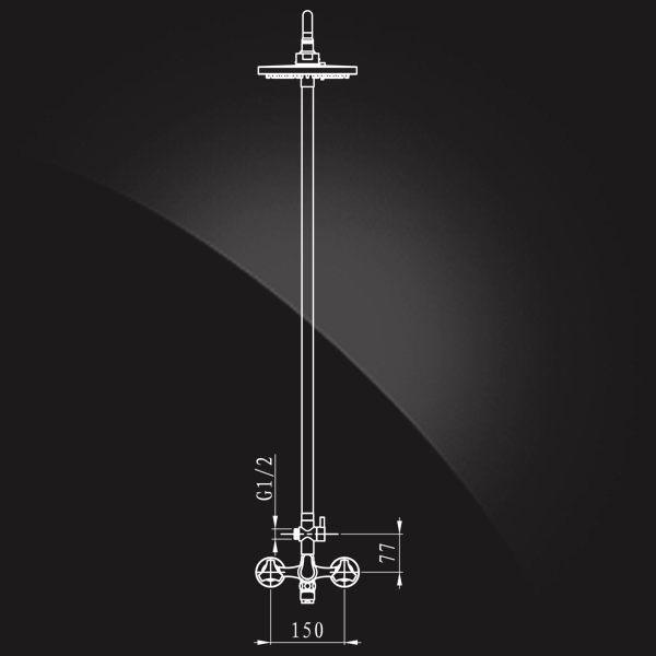 Elghansa New Wave Delta 2307593-2A Душевая система с изливом