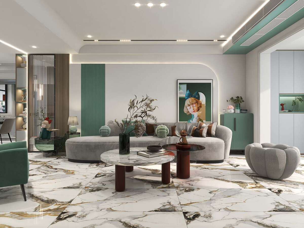 Керамогранит Azario Colombia Gold 60x120 Carving H18004012G