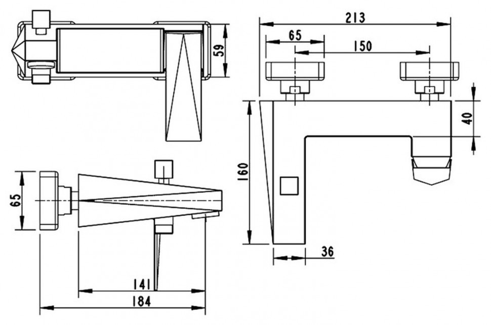 Bravat Iceberg F676110C-01 смеситель для ванны хром