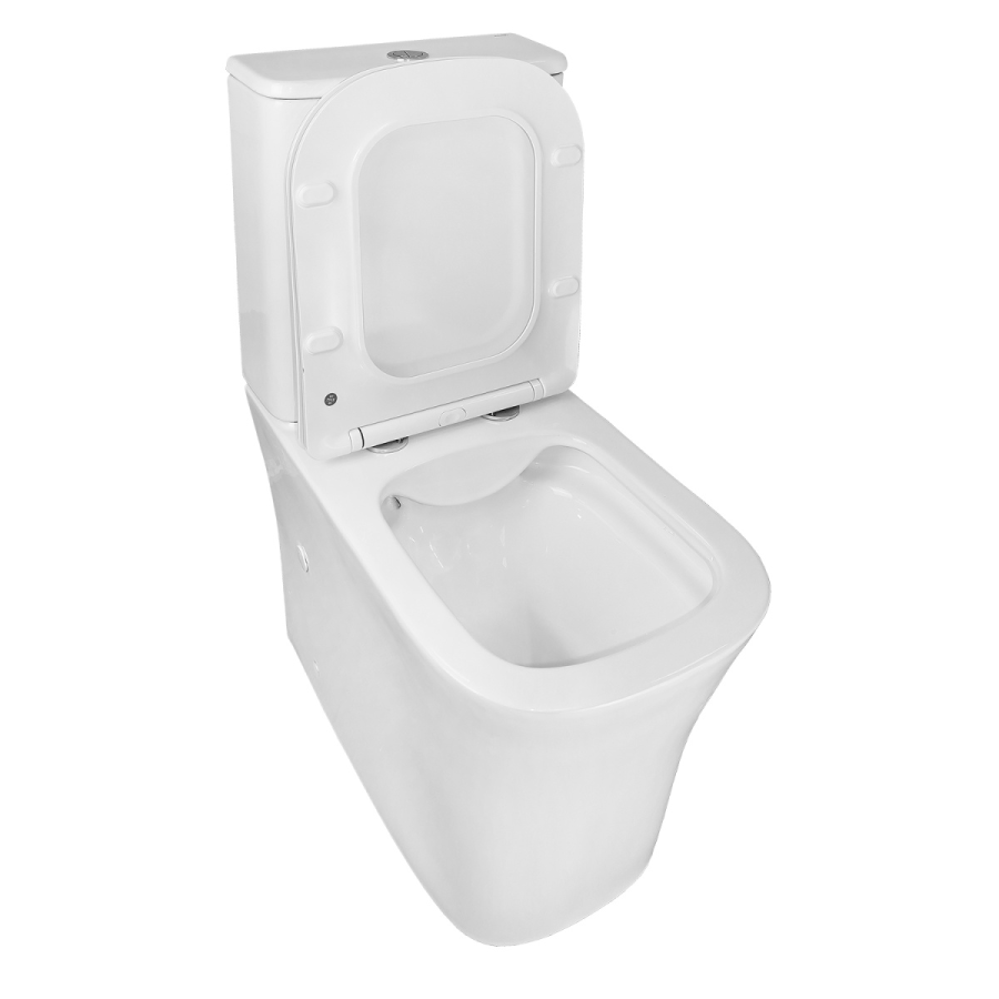 Azario ANTEO SQUARE унитаз напольный безободковый с сиденьем микролифт AZ-1218A