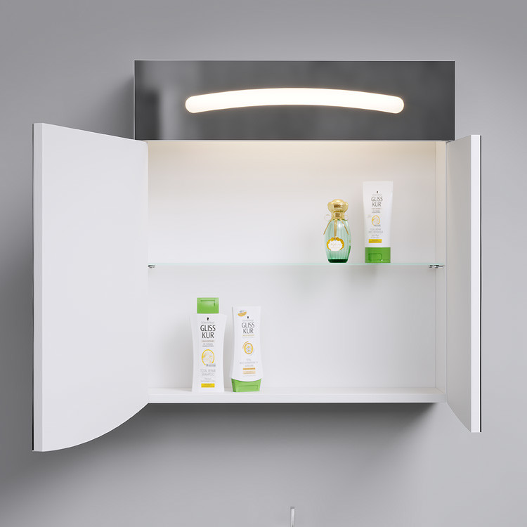 Aqwella Темпо В6 зеркальный шкаф с подсветкой