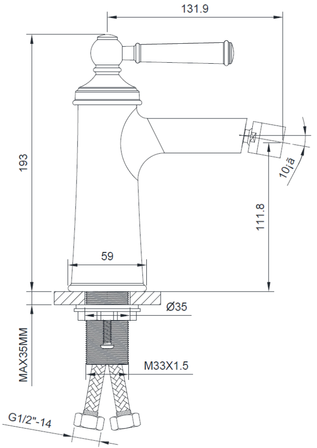 Imprese Hydrant ZMK031806070 смеситель для биде