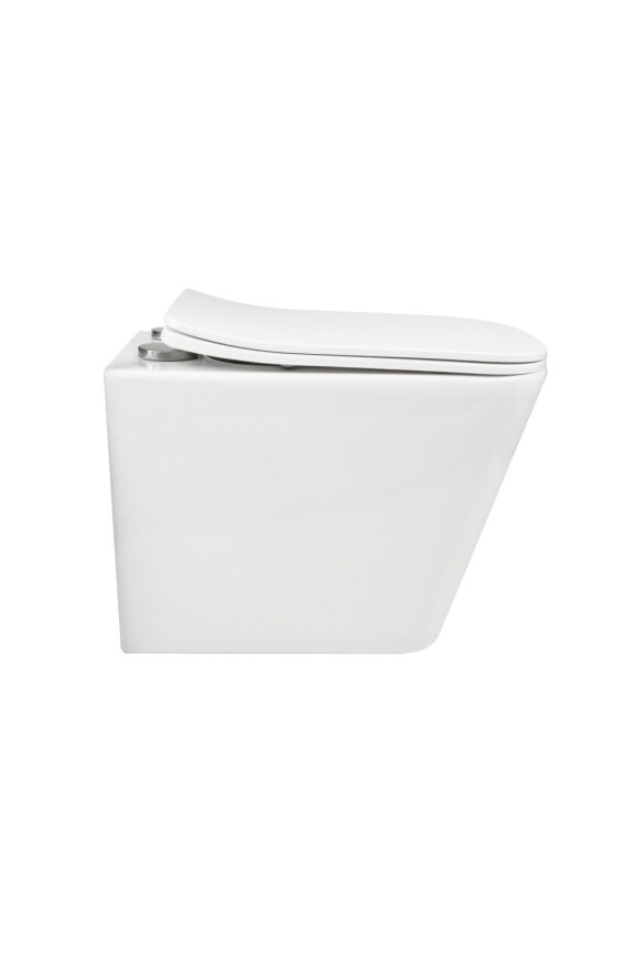 Aqua Nero Iron Унитаз подвесной безободковый, 490*340*360 мм, с сиденьем микролифт (soft close) дюропласт AN-003L