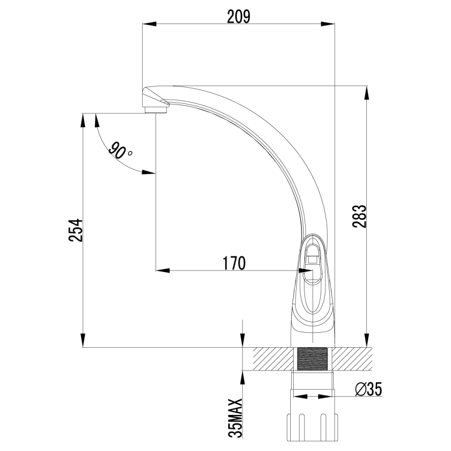 Lemark Luna смеситель для кухни LM4155C