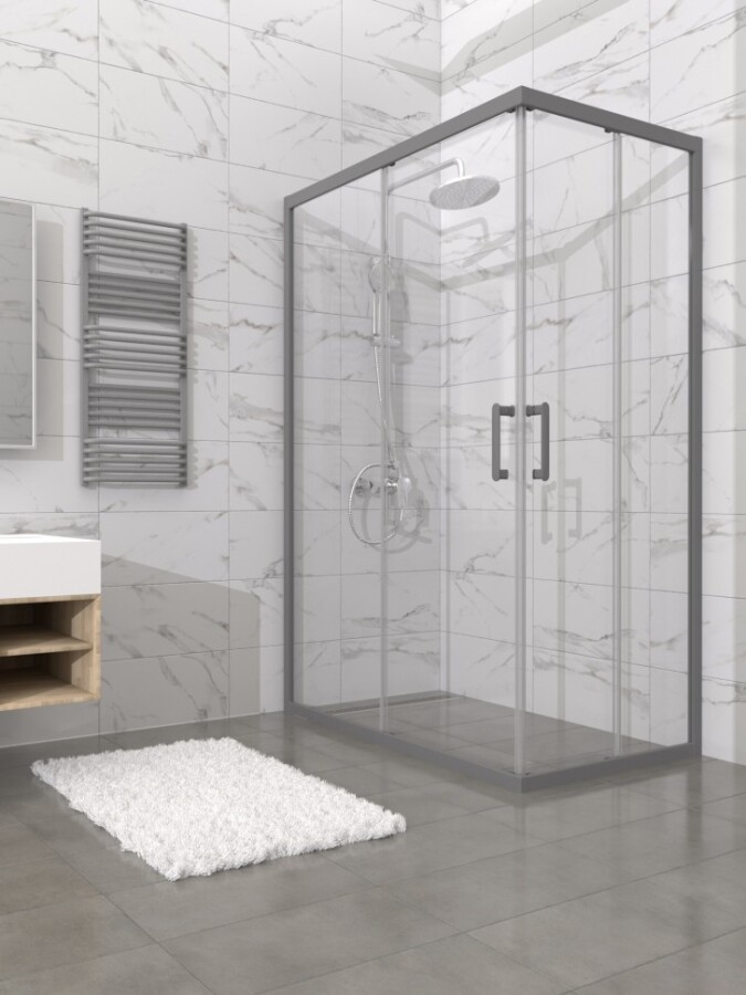 Душевая Ширма Triton pro Фикс-Графит 120х90 Щ0000077239