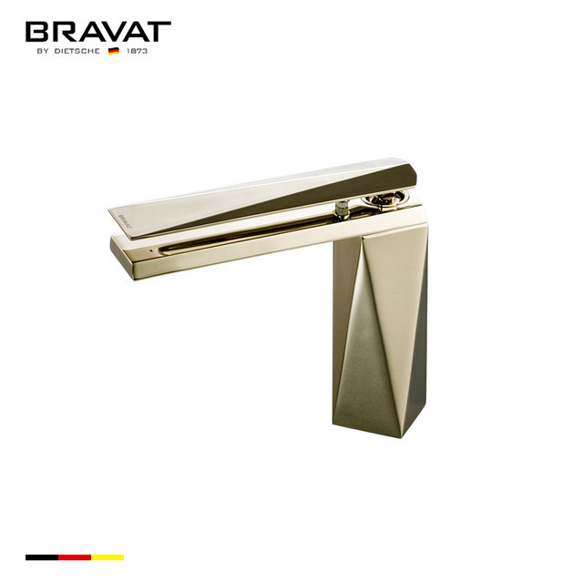 Bravat Diamond F118102G-2-ENG смеситель для раковины золото 25 мм