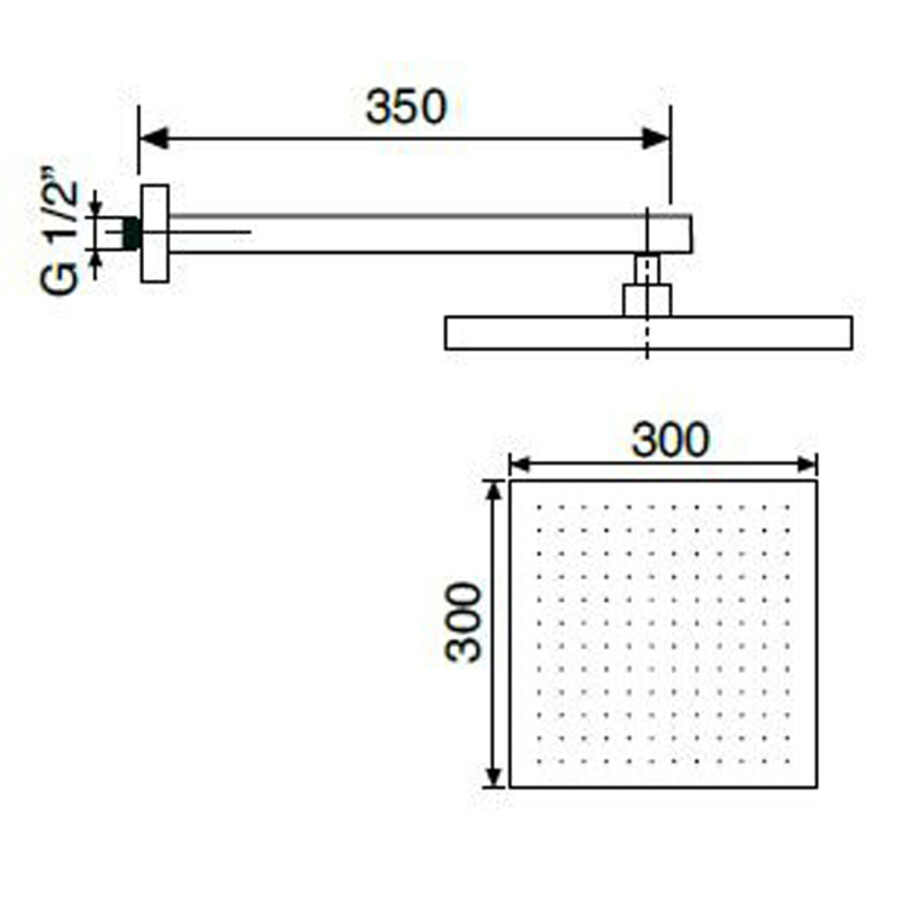 Cezares Unika верхний душ золото 30 см UNIKA-TDDQ-30-03/24