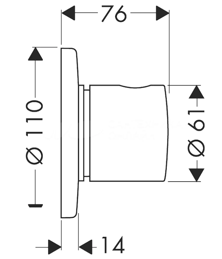 Hansgrohe 15932000STrio Set HG переключатель Trio/Quattro (15932000+15981180)