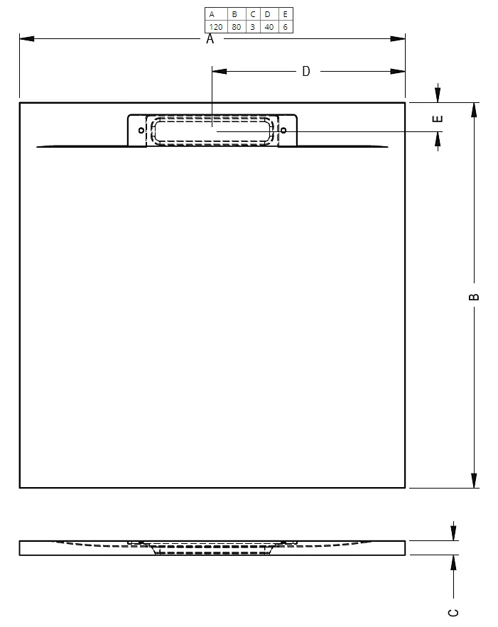 Riho ISOLA DR16 душевой поддон из литьевого мрамора 120х80 DR160900000000S