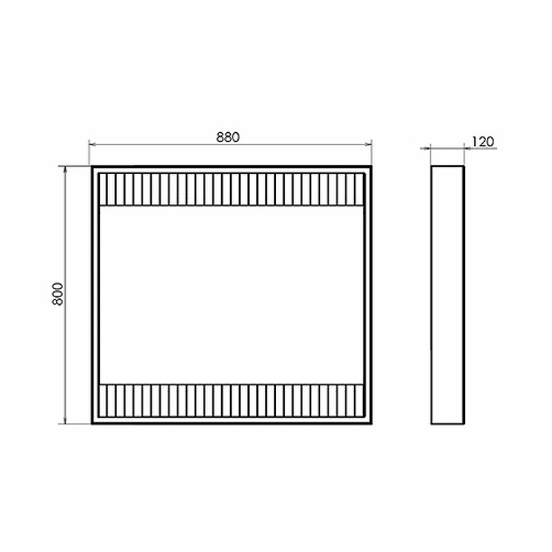 Зеркало-короб Comforty "Марсель-90" белый матовый, LED-подсветка, бесконтактный сенсор 00-00013685CF