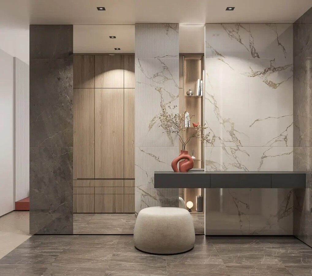 Керамический гранит Декор Kerama Marazzi Прованс Марсель наборный Белый матовый обрезной 31,5x34,2x0,9 KMD2HID022GR