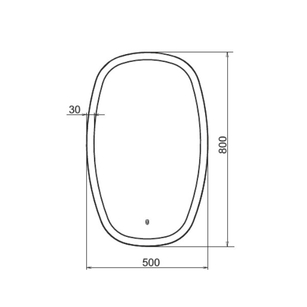 Зеркало Comforty Космея-50 светодиодная лента, бесконтактный сенсор 500*800 00-00005260CF