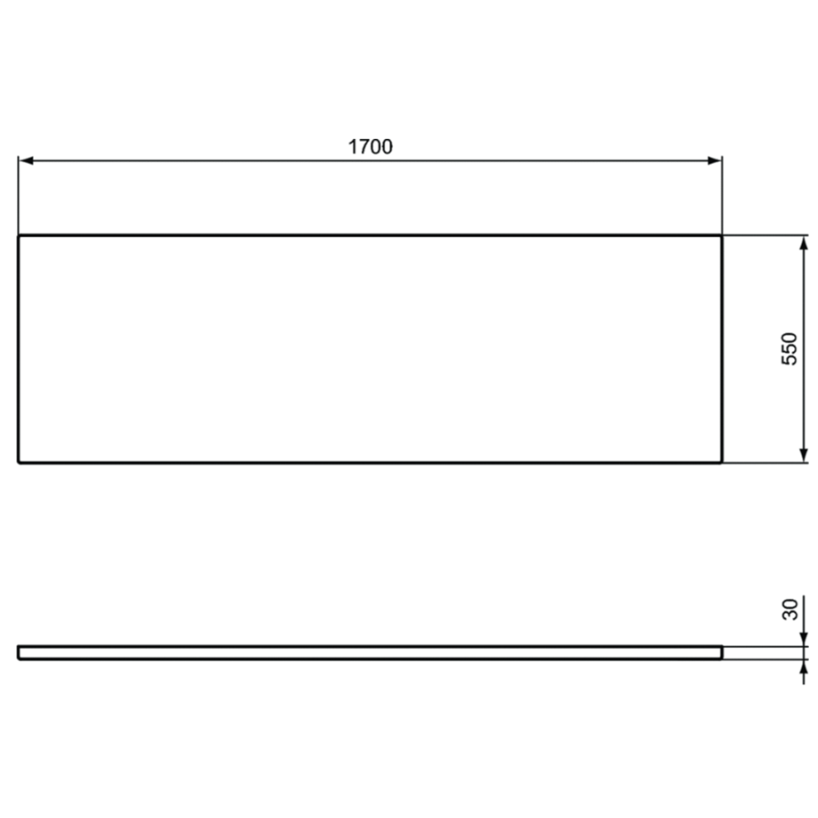 Ideal Standard панель фронтальная для ванны i.life 170 см T478501