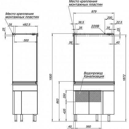 Зеркальное полотно Aquanet Корнер 88 L 88*111,3 00158820